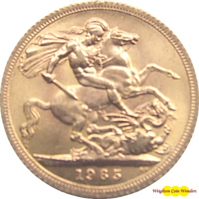 1965 QUEEN ELIZABETH II Gold Sovereign